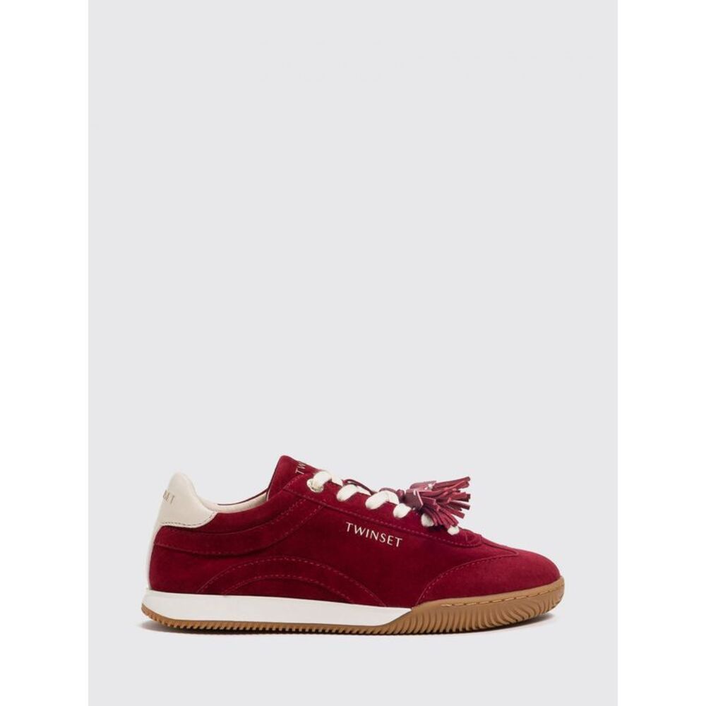 Twinset Women Twinset Low-Top Suede Sneakers With Tassels And Logo